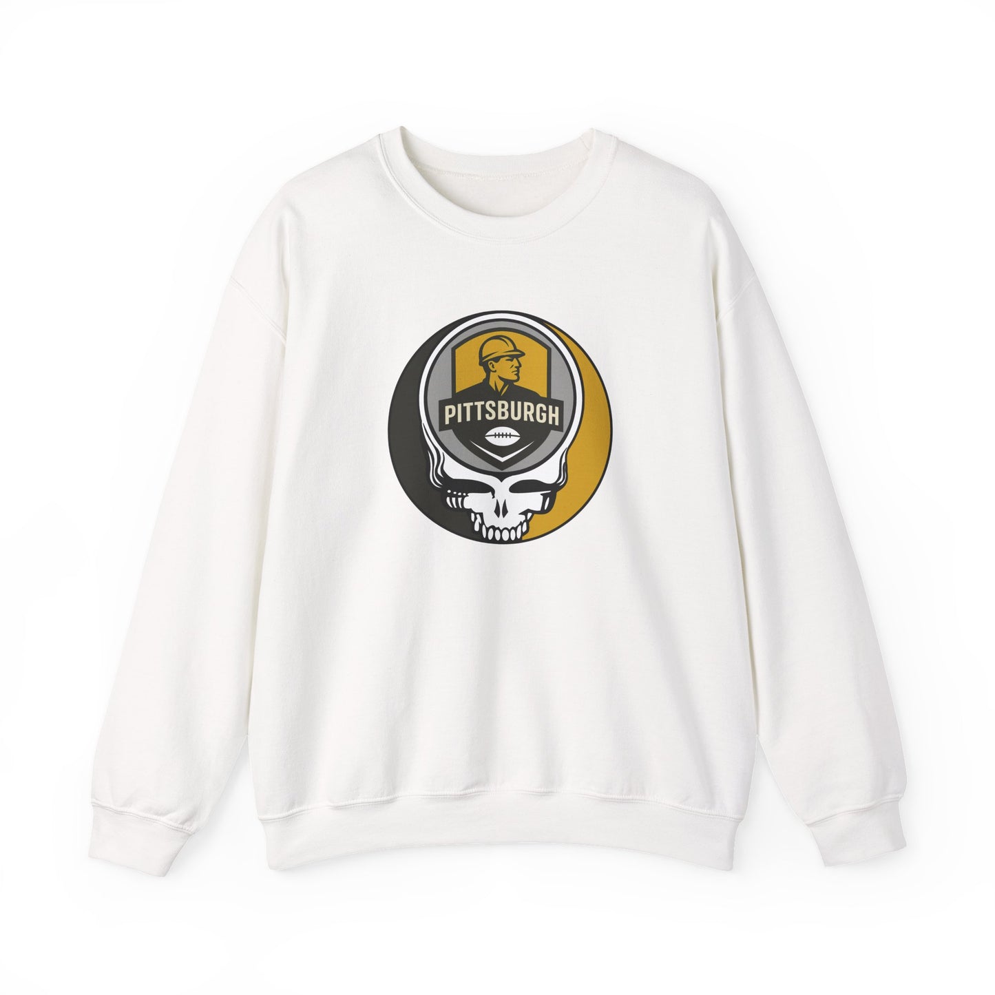 Pittsburgh Football Grateful Dead Stealie Crewneck Sweatshirt - NFL