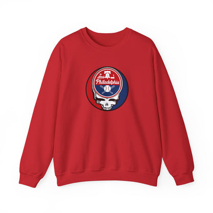 Philadelphia Phillies Grateful Dead Stealie Crewneck Sweatshirt - MLB