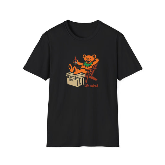 Chillin' Bear - Life is dead. Grateful Dead TShirt