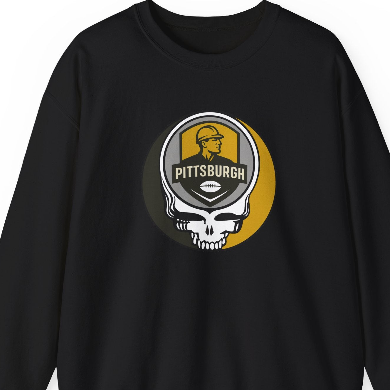 Pittsburgh Football Grateful Dead Stealie Crewneck Sweatshirt - NFL
