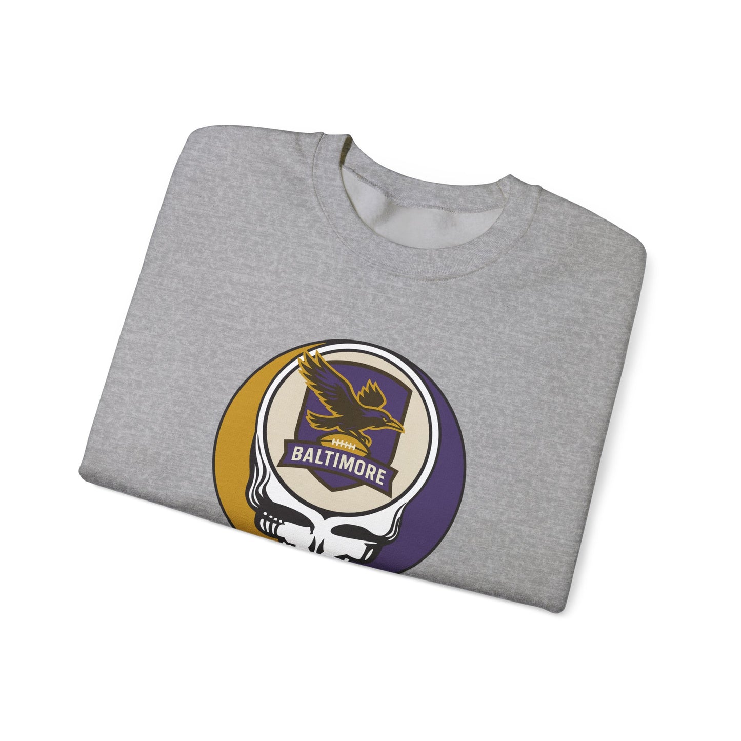 Baltimore Football Grateful Dead Stealie Crewneck Sweatshirt - NFL