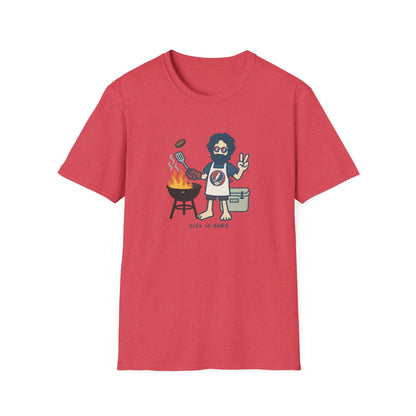 Grillin' Jerry - Life is dead. Grateful Dead TShirt