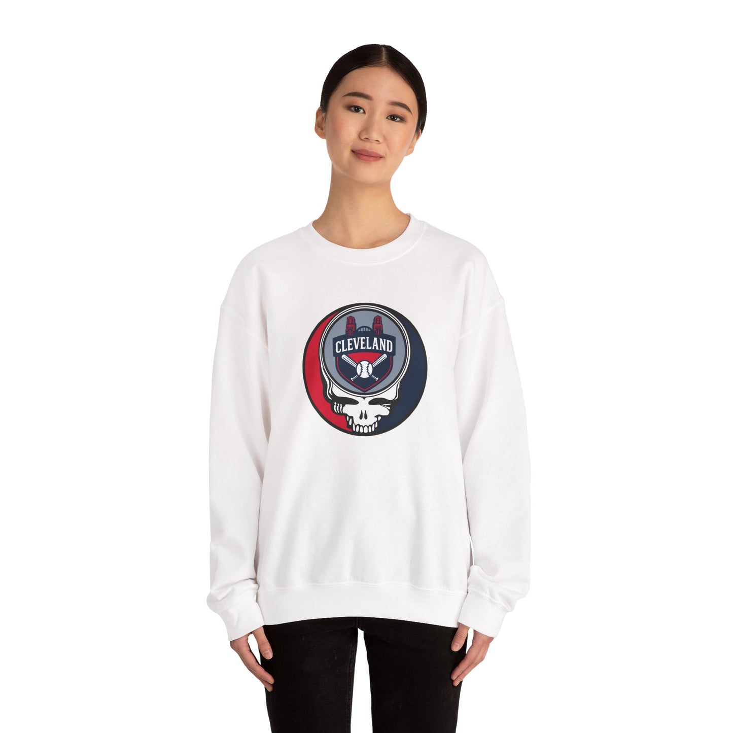 Cleveland Guardians Grateful Dead Stealie Crewneck Sweatshirt - MLB