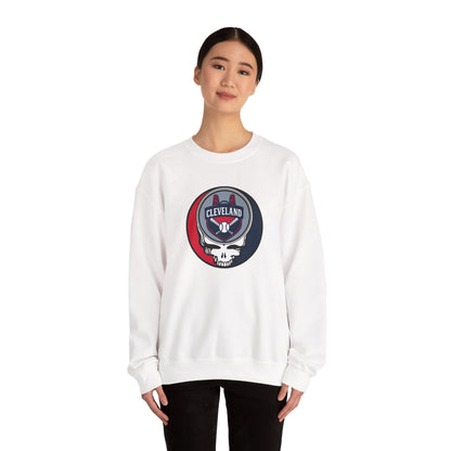 Cleveland Guardians Grateful Dead Stealie Crewneck Sweatshirt - MLB