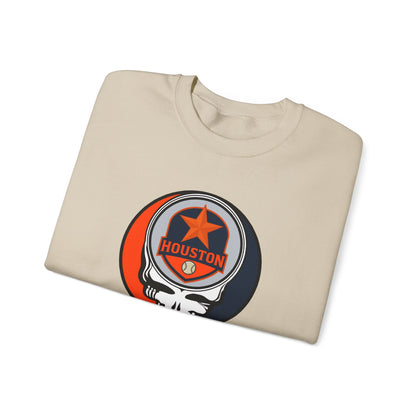Houston Astros Stealie Grateful Dead Crewneck Sweatshirt - MLB