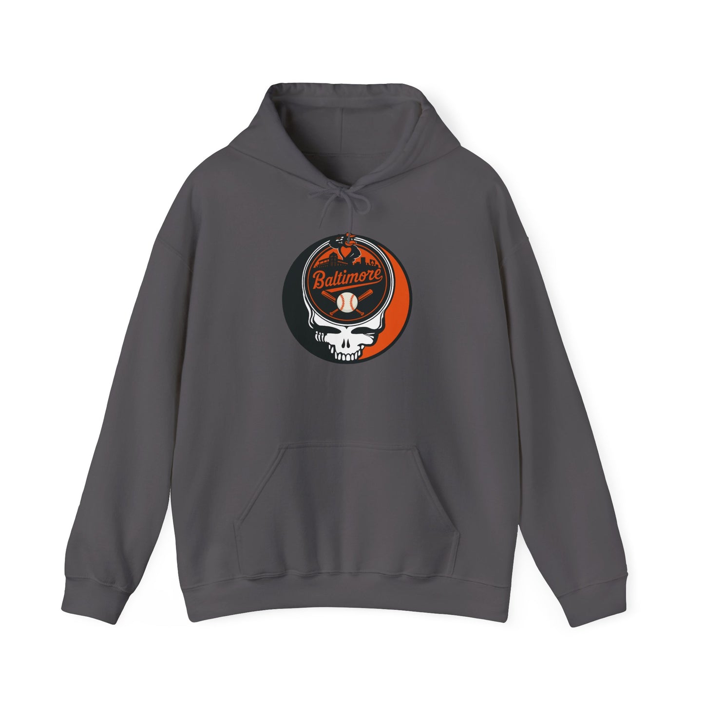 Baltimore Orioles Grateful Dead Unisex Heavy Blend Hoodie - Hooded Sweatshirt
