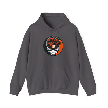 Baltimore Orioles Grateful Dead Unisex Heavy Blend Hoodie - Hooded Sweatshirt