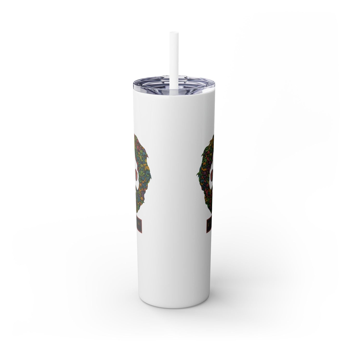 Dancing Bears Jerry - Life is dead. Skinny Tumbler with Straw, 20oz