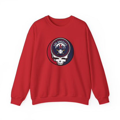 Los Angeles Angels Stealie Grateful Dead Crewneck Sweatshirt - MLB