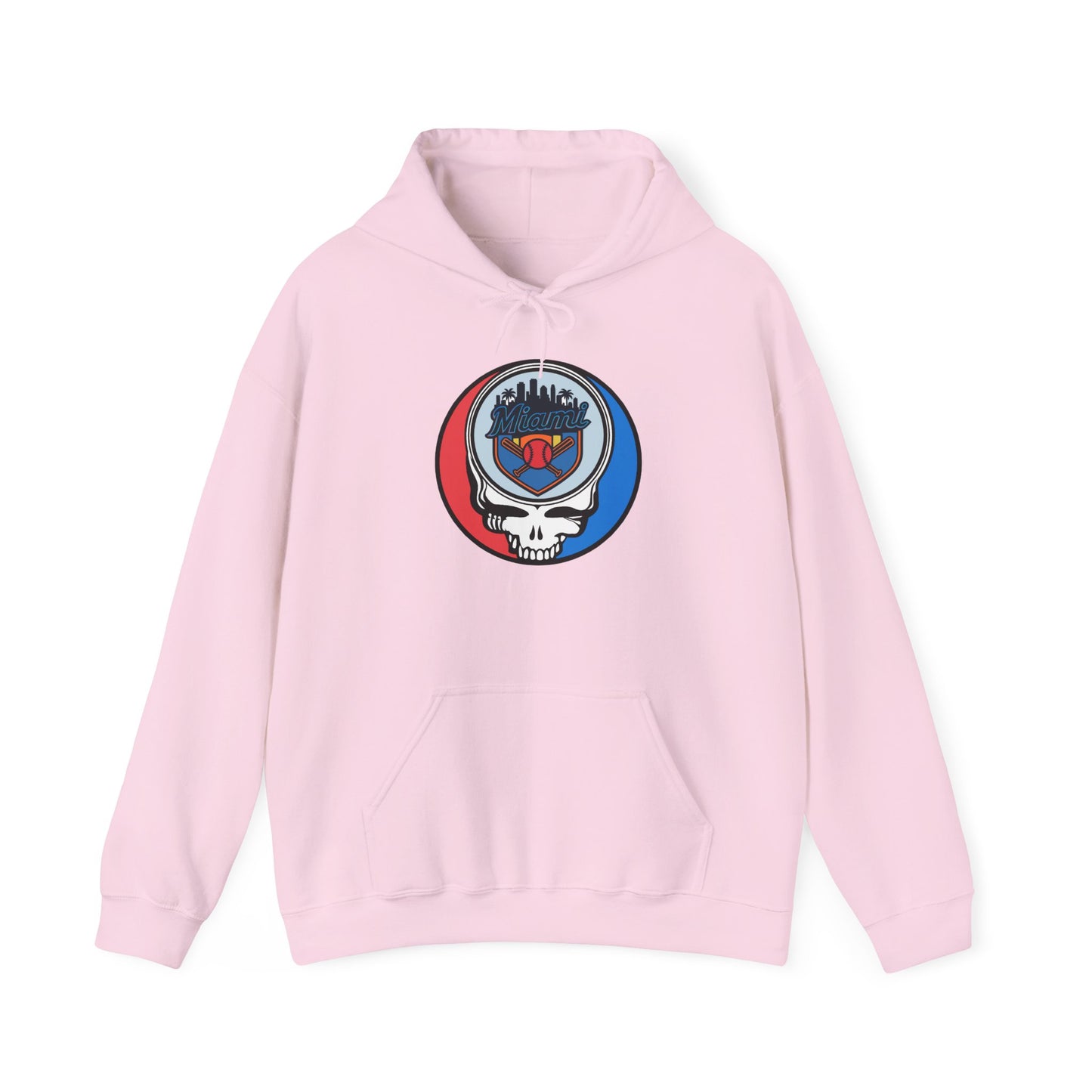Miami Marlins Grateful Dead Unisex Heavy Blend Hoodie - Hooded Sweatshirt