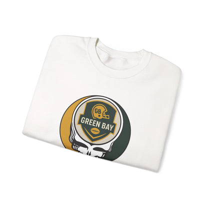 Green Bay Football Grateful Dead Stealie Crewneck Sweatshirt