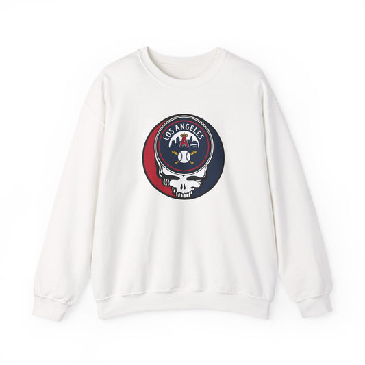 Los Angeles Angels Stealie Grateful Dead Crewneck Sweatshirt - MLB