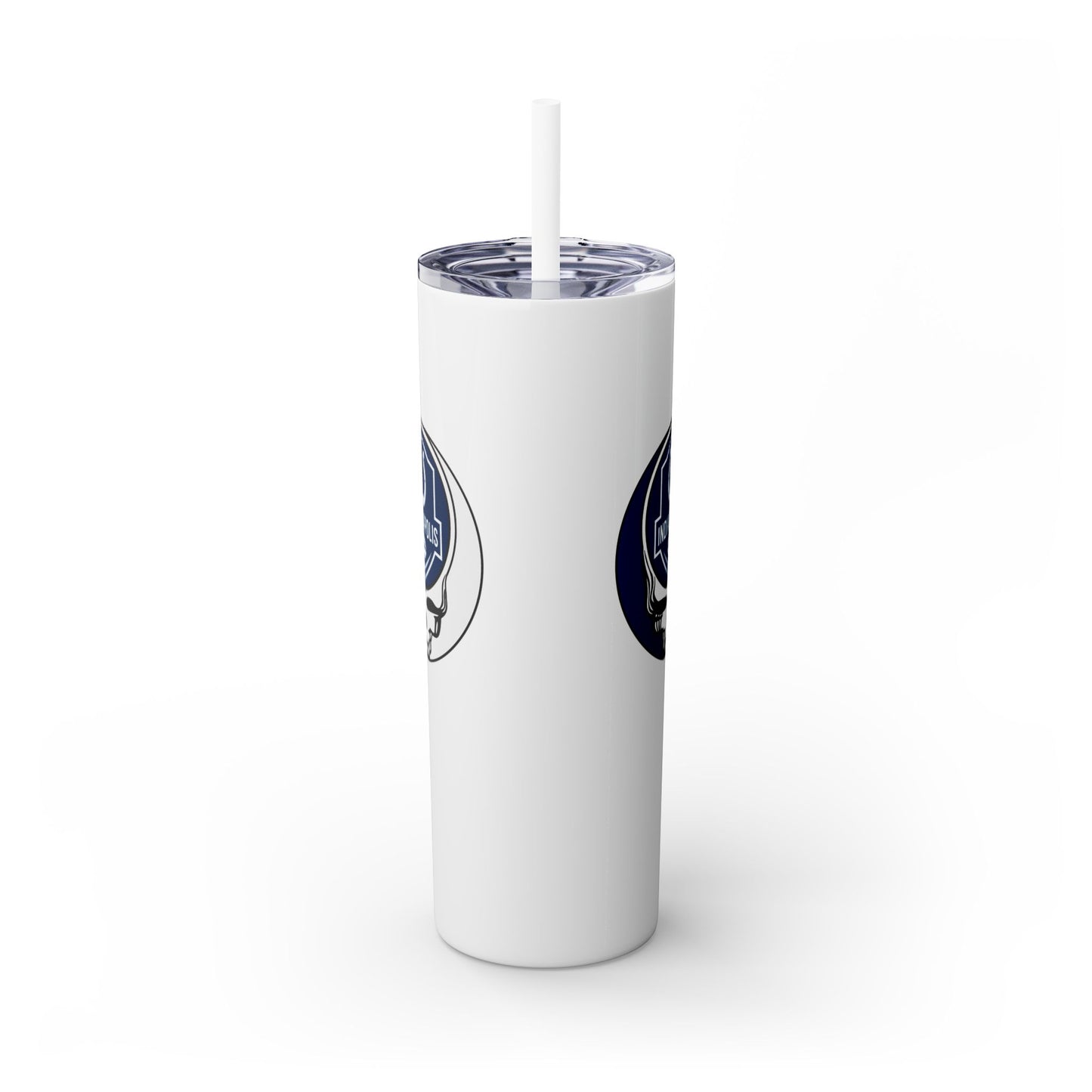 Indianapolis Football Stealie Skinny Tumbler with Straw, 20oz - NFL