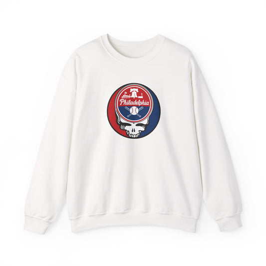 Philadelphia Phillies Grateful Dead Stealie Crewneck Sweatshirt - MLB