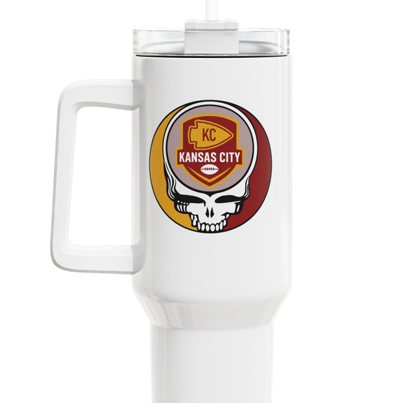 Kansas City Football Stealie "Fat Man" Tumbler,  Double Insulated 40oz Travel Mug - NFL