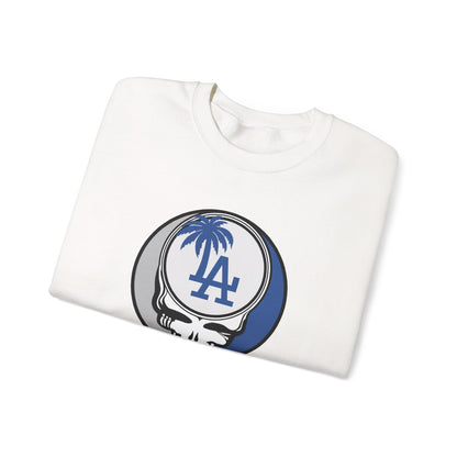 Los Angeles Dodgers Grateful Dead Stealie Crewneck Sweatshirt - MLB