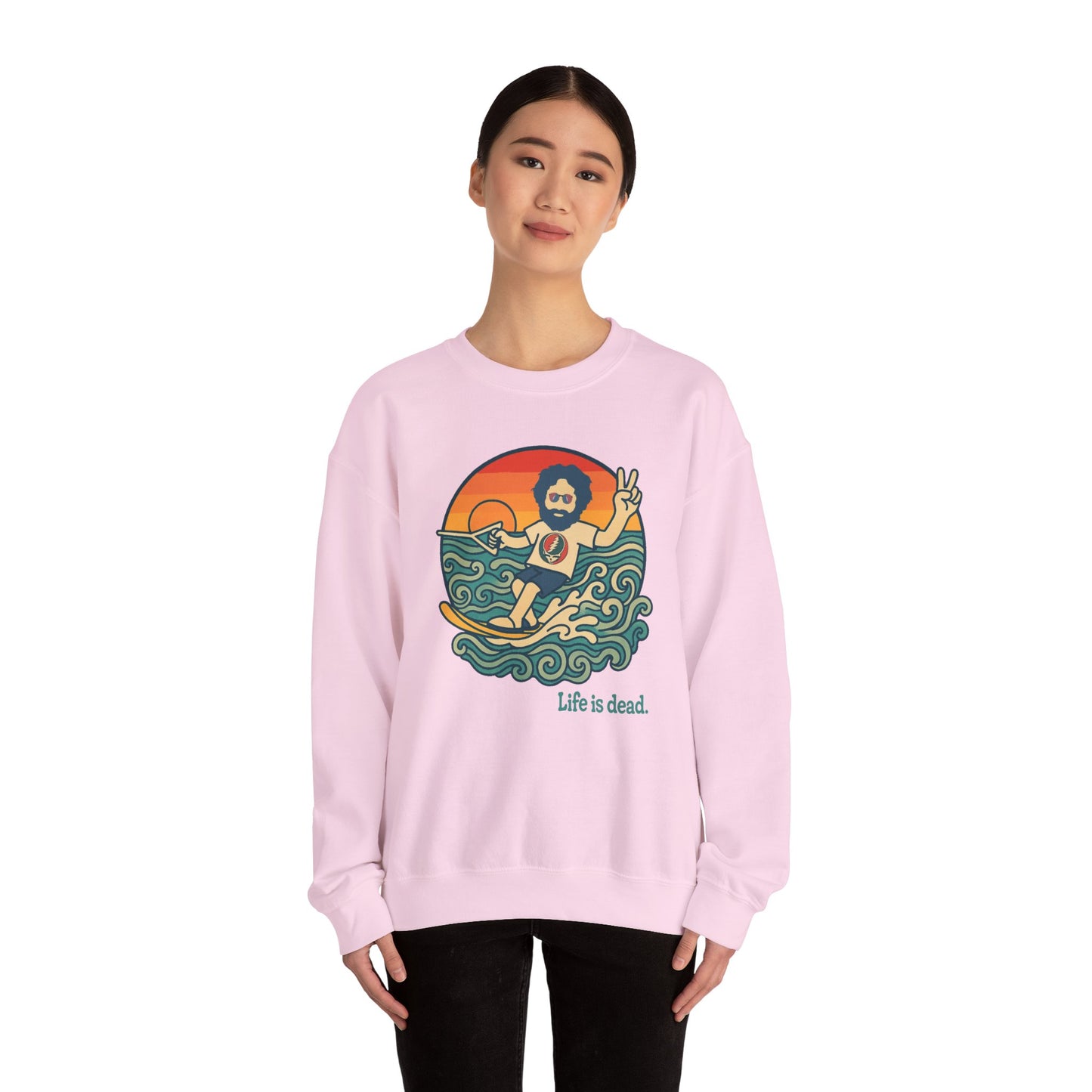 Waterskiin' Jerry Life is dead. Crewneck Sweatshirt