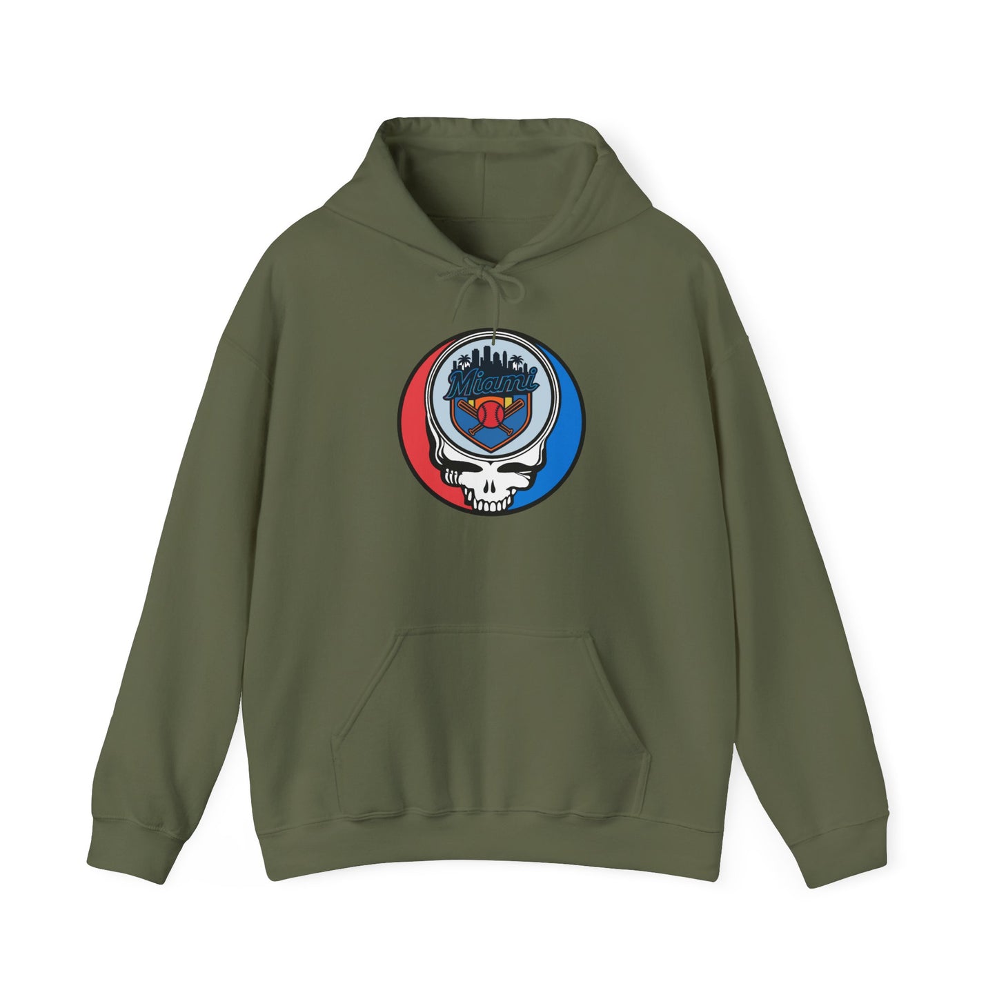 Miami Marlins Grateful Dead Unisex Heavy Blend Hoodie - Hooded Sweatshirt