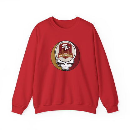 San Franisco Football Grateful Dead Stealie Crewneck Sweatshirt