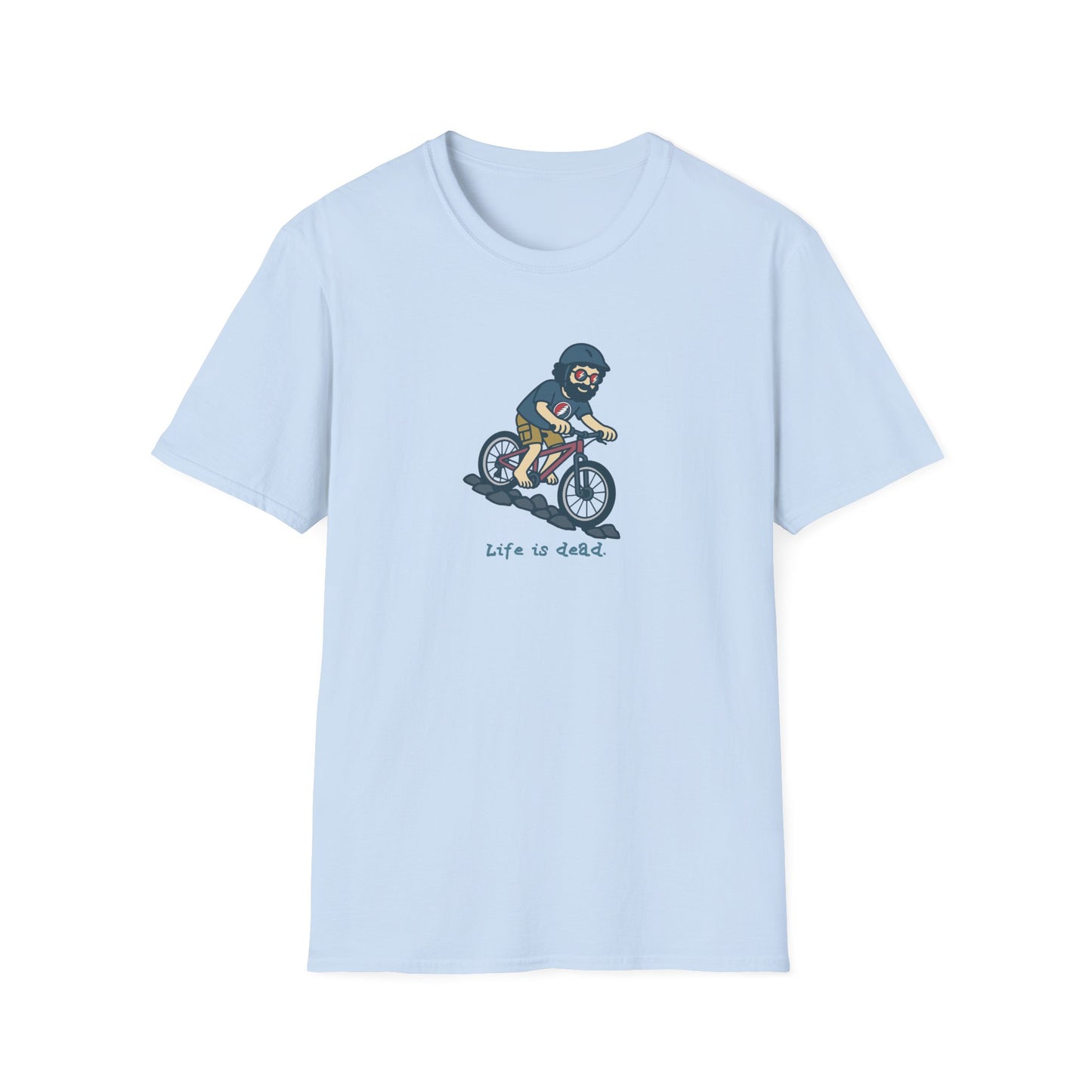 Mountain Bikin' Jerry - Life is dead. Grateful Dead TShirt