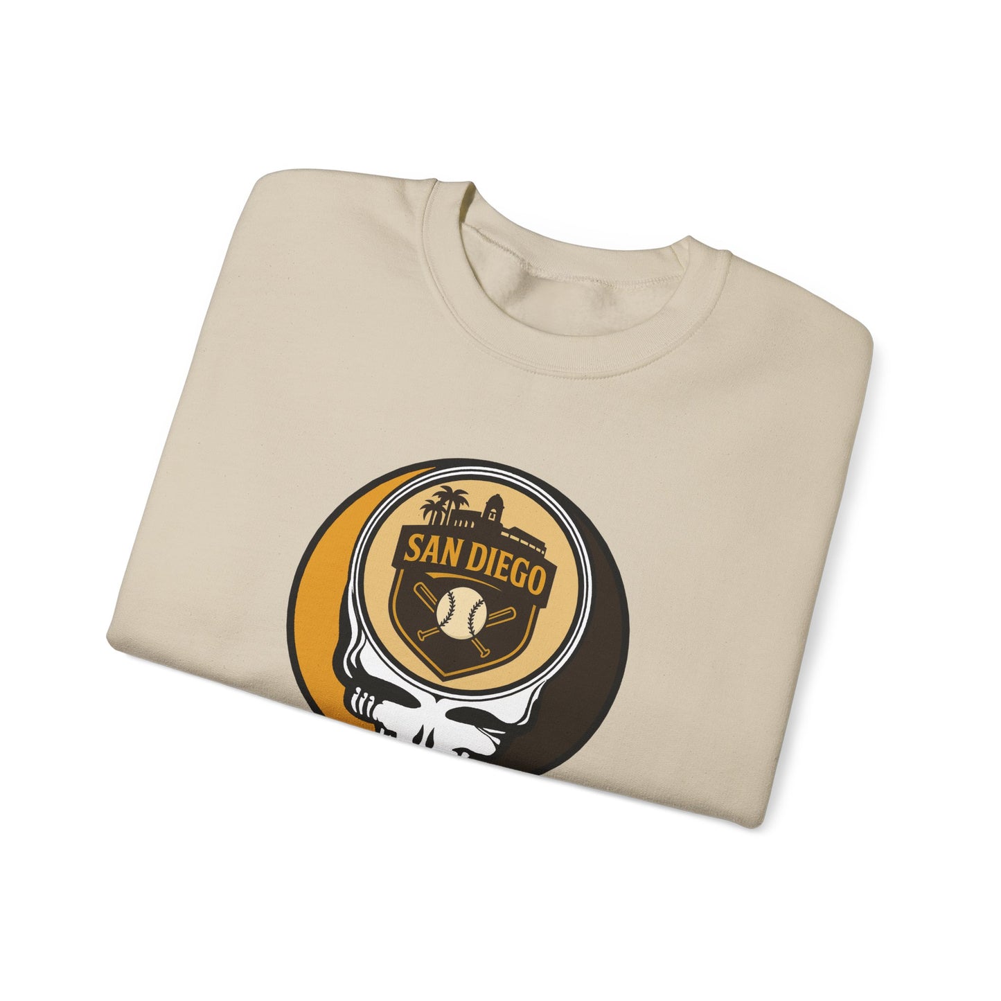 San Diego Padres Grateful Dead Stealie Crewneck Sweatshirt - MLB