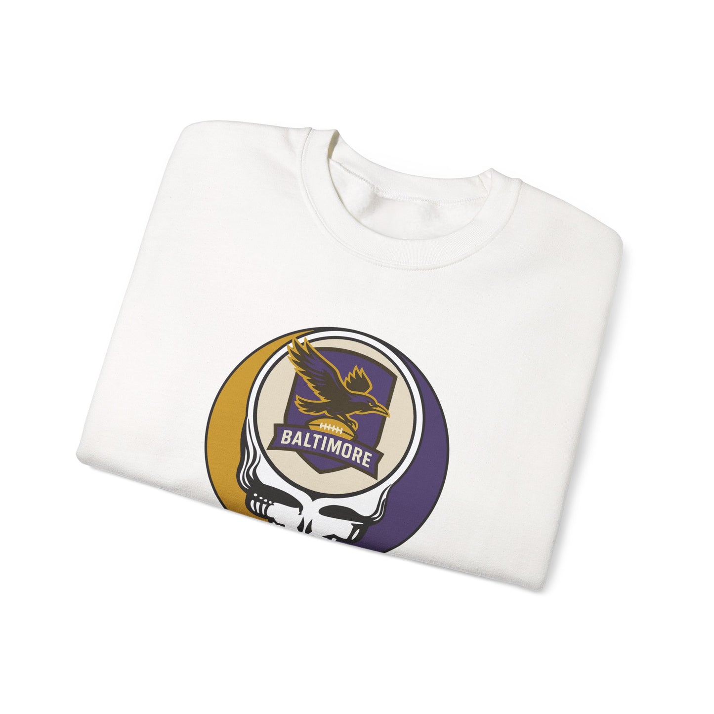 Baltimore Football Grateful Dead Stealie Crewneck Sweatshirt - NFL