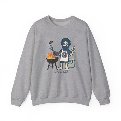 Grillin' Jerry | Life is dead. Crewneck Sweatshirt