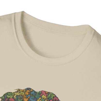 Jerry Garcia Dancing Bears Face - Vineyard Collection Grateful Dead TShirt