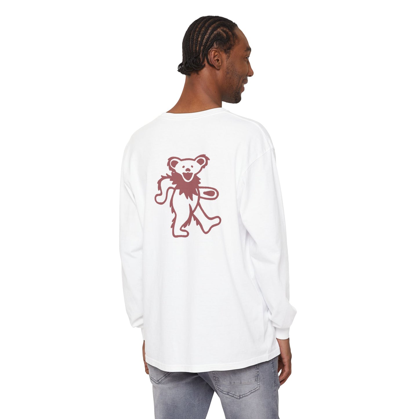 Grateful Dead Dancing Bear Two-Sided Vineyard Collection Garment-dyed Long Sleeve T-Shirt