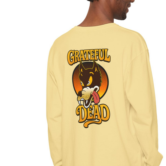 The Wolf Vineyard Collection Garment-Dyed Two-Sided Long Sleeve T-Shirt