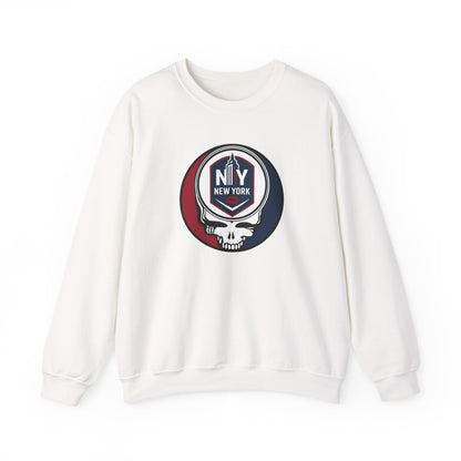 New York Football Grateful Dead Stealie Crewneck Sweatshirt - NFL