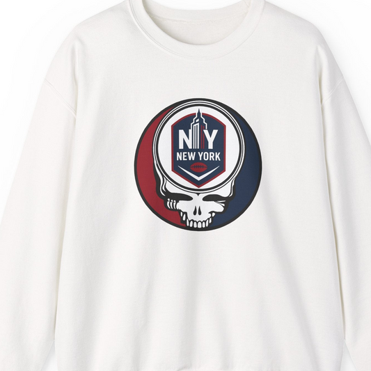 New York Football Grateful Dead Stealie Crewneck Sweatshirt - NFL