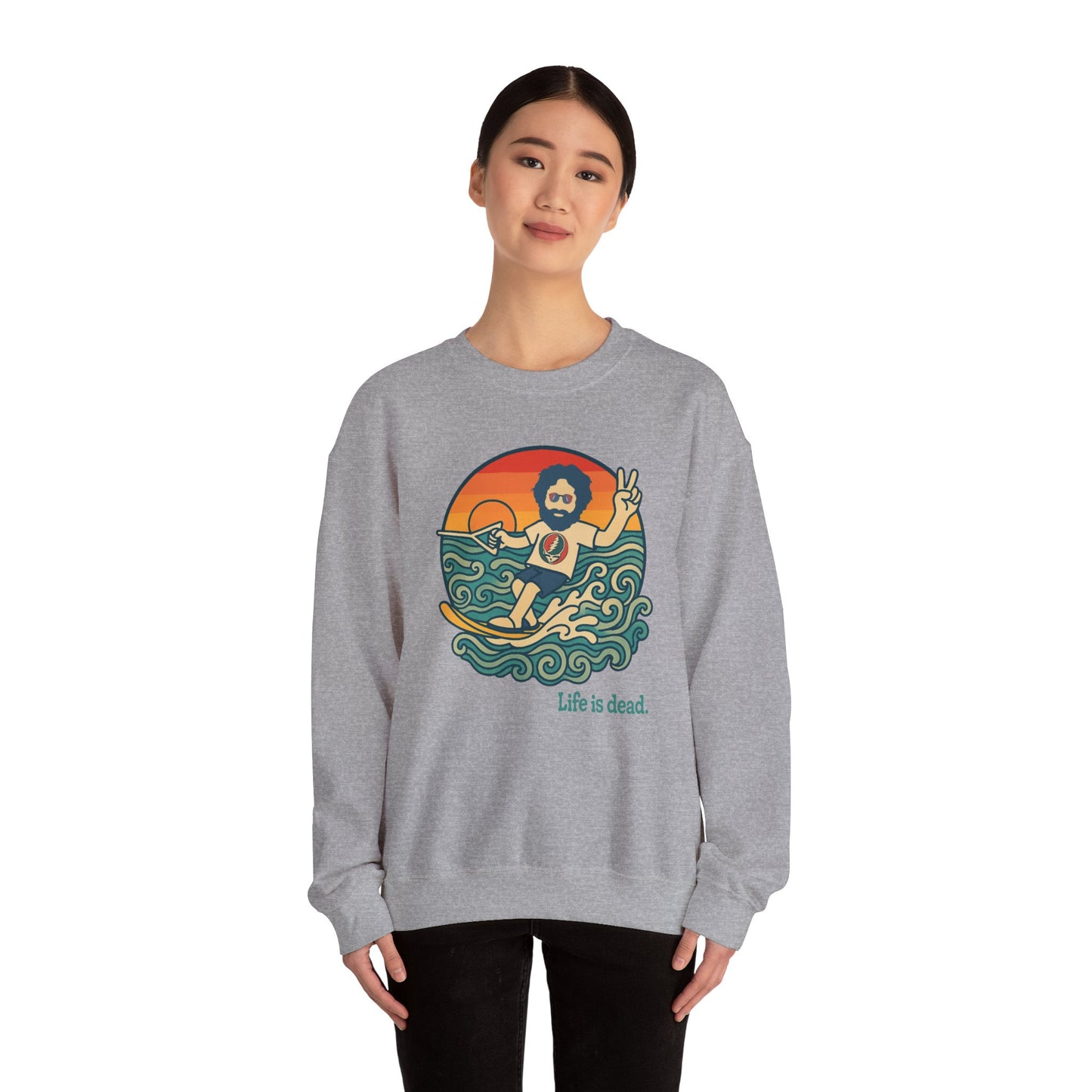 Waterskiin' Jerry Life is dead. Crewneck Sweatshirt