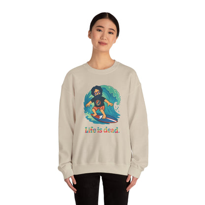 Surfing Jerry Life is dead. Crewneck Sweatshirt