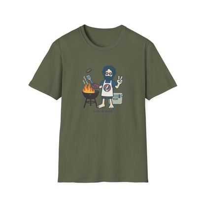 Grillin' Jerry - Life is dead. Grateful Dead TShirt