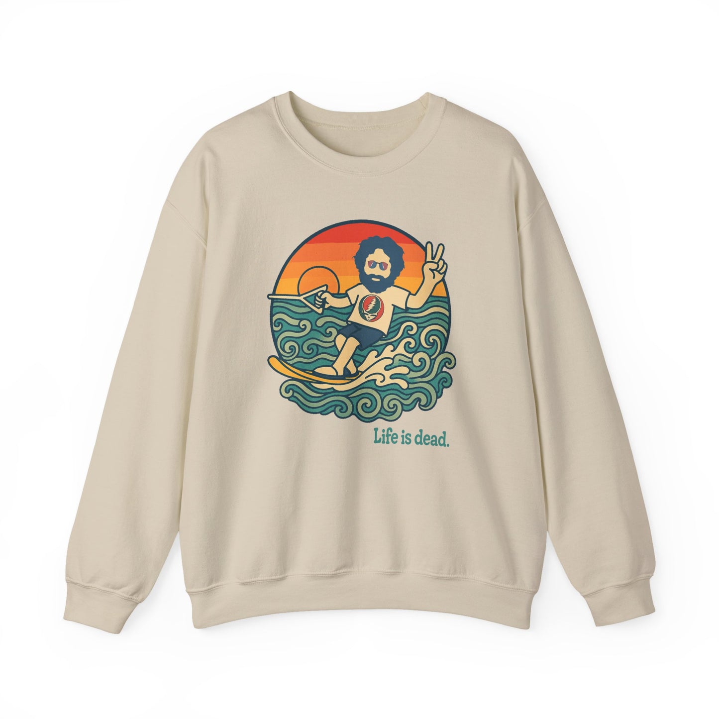 Waterskiin' Jerry Life is dead. Crewneck Sweatshirt