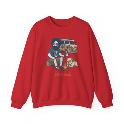 Jerry and Frank are Camping | Life is dead. Crewneck Sweatshirt