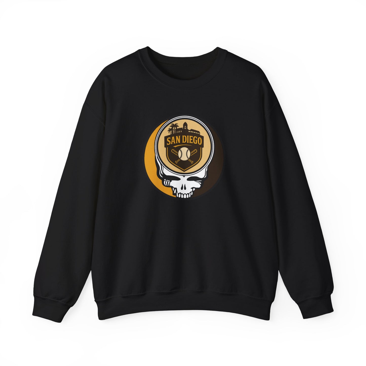 San Diego Padres Grateful Dead Stealie Crewneck Sweatshirt - MLB