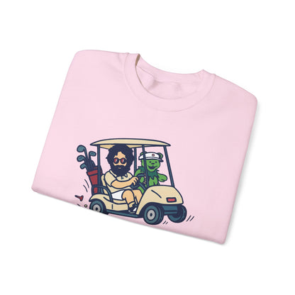 Joy Ridin' Jerry and The Bear | Life is dead. Crewneck Sweatshirt