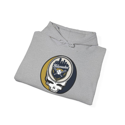 Milwaukee Brewers Grateful Dead Unisex Heavy Blend Hoodie - MLB