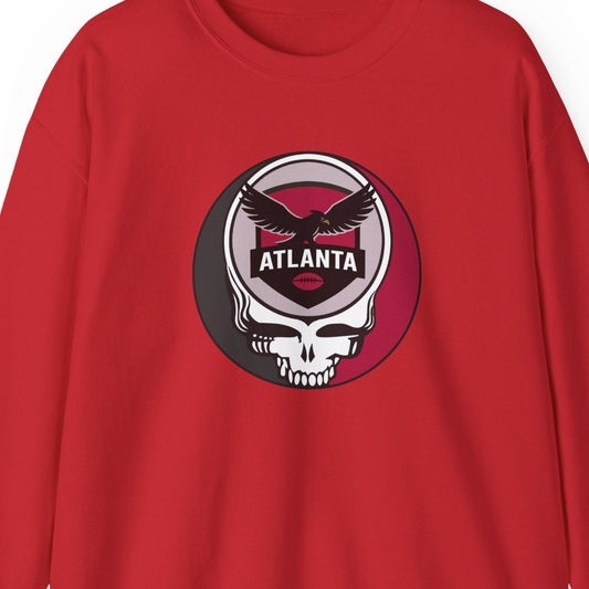 Atlanta Football Grateful Dead Stealie Crewneck Sweatshirt