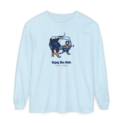 Enjoy The Ride Vineyard Collection Garment-dyed Long Sleeve T-Shirt