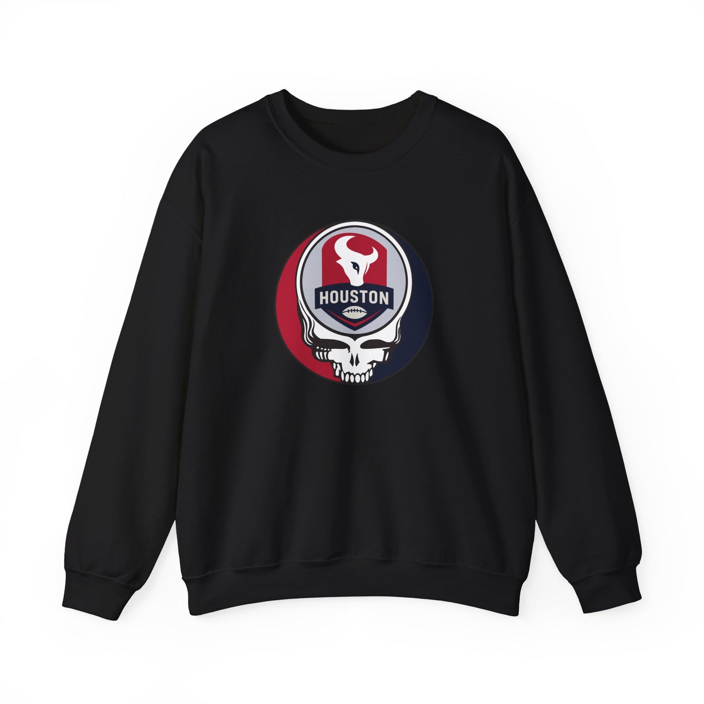 Houston Football Grateful Dead Stealie Crewneck Sweatshirt - NFL