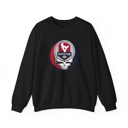 Houston Football Grateful Dead Stealie Crewneck Sweatshirt - NFL