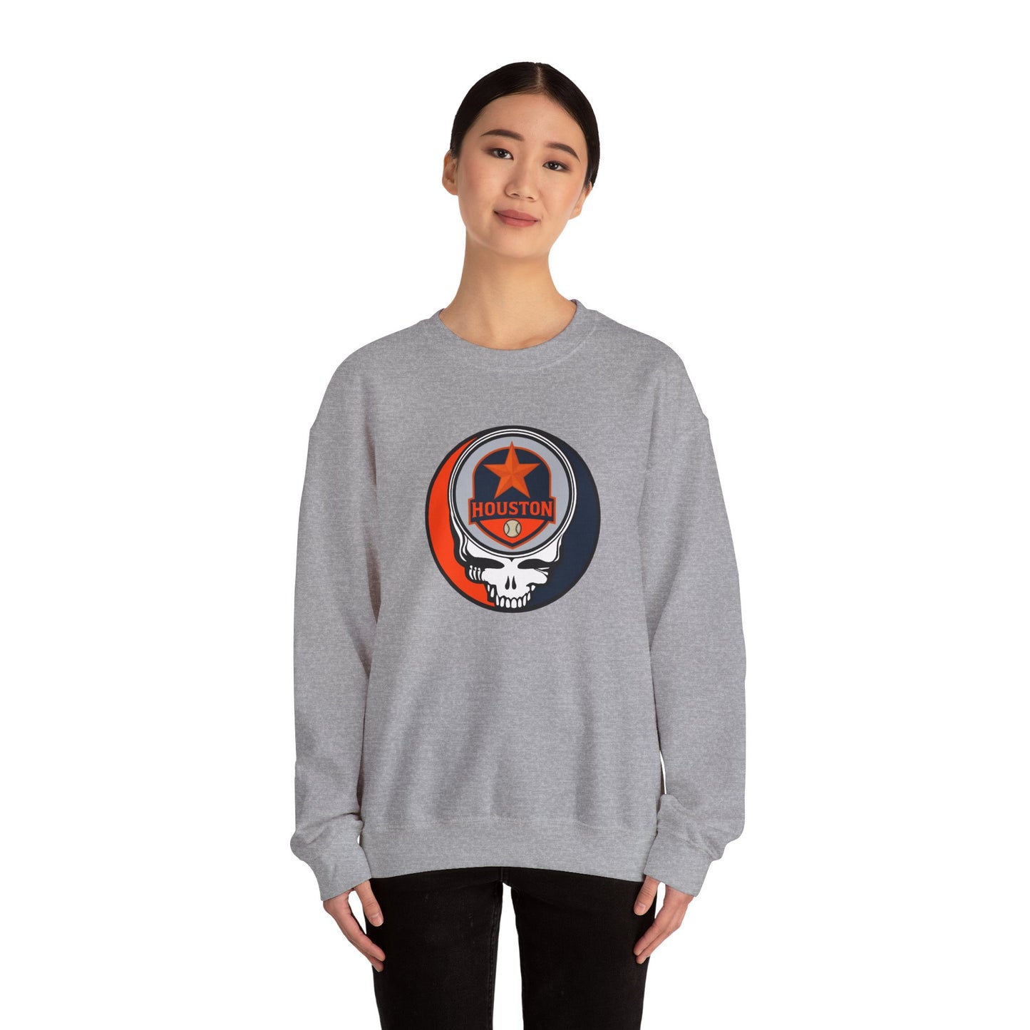 Houston Astros Stealie Grateful Dead Crewneck Sweatshirt - MLB