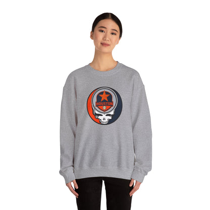 Houston Astros Stealie Grateful Dead Crewneck Sweatshirt - MLB