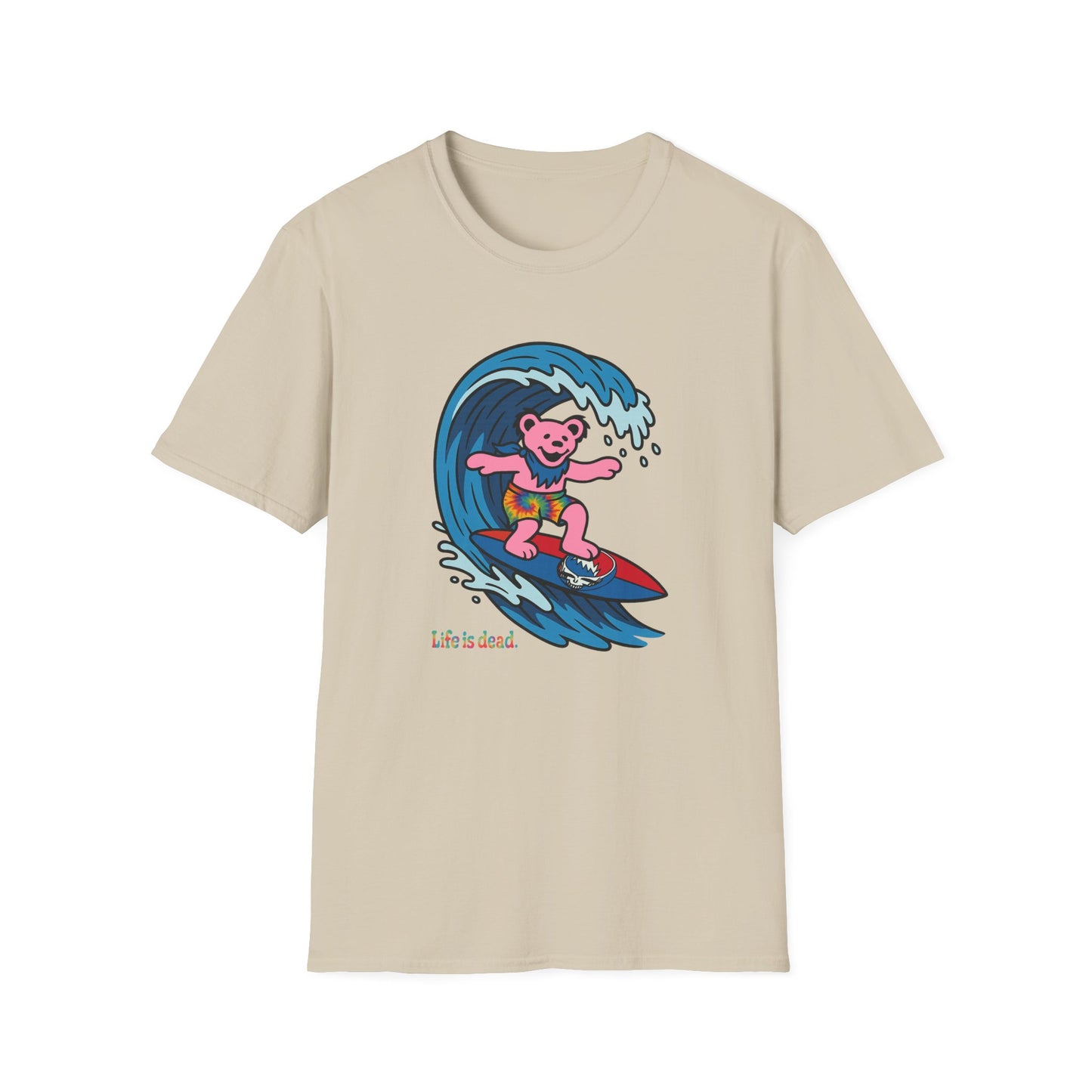 Surfin' Bear - Life is dead. Grateful Dead TShirt