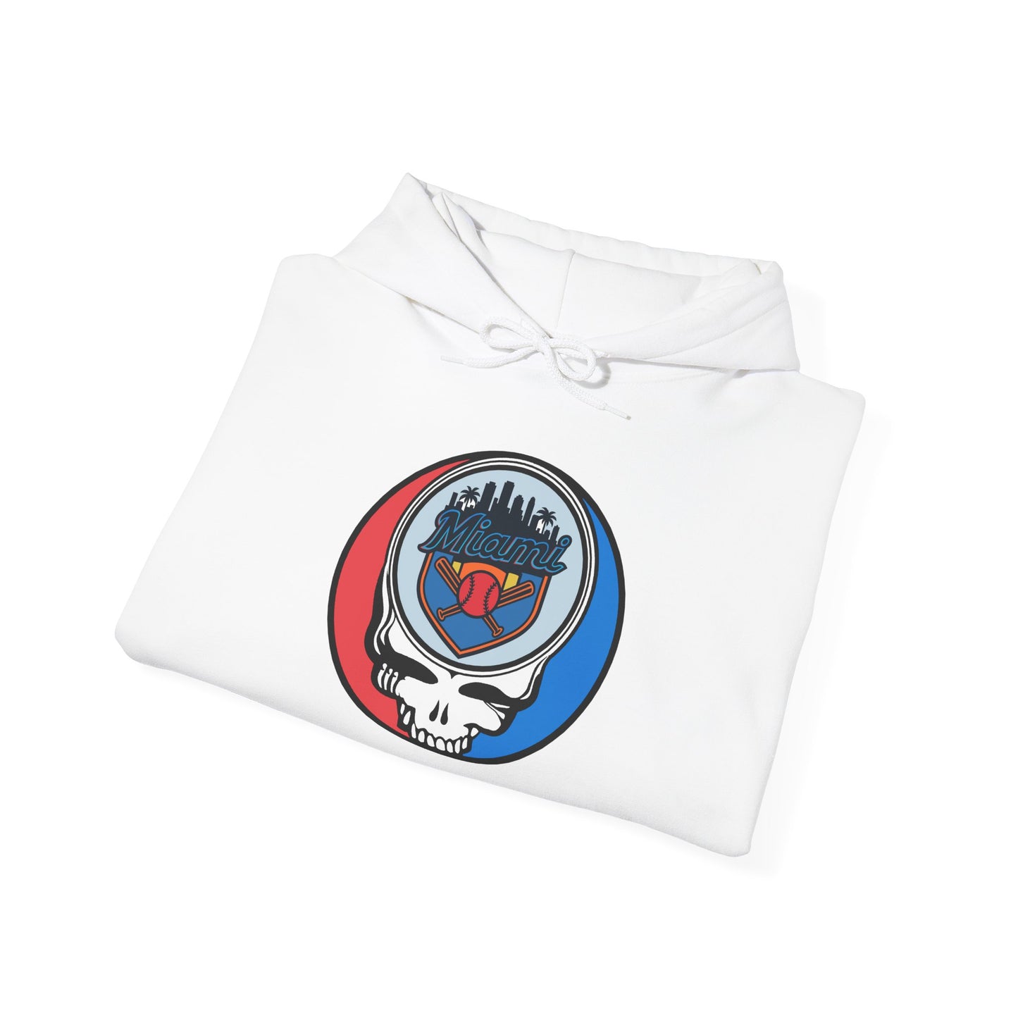 Miami Marlins Grateful Dead Unisex Heavy Blend Hoodie - Hooded Sweatshirt