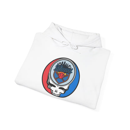 Miami Marlins Grateful Dead Unisex Heavy Blend Hoodie - Hooded Sweatshirt