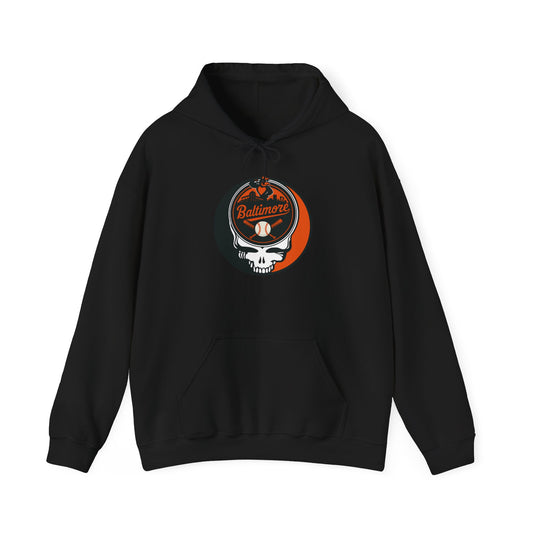 Baltimore Orioles Grateful Dead Unisex Heavy Blend Hoodie - Hooded Sweatshirt